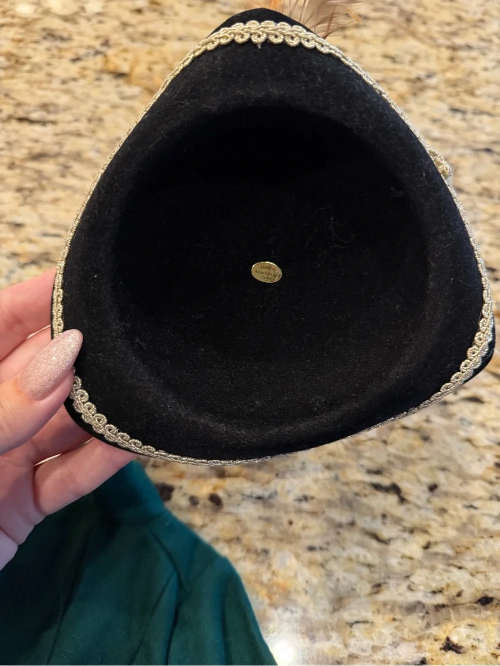 American Girl Felicity's Green Riding Jacket and Hat Retired, EUC